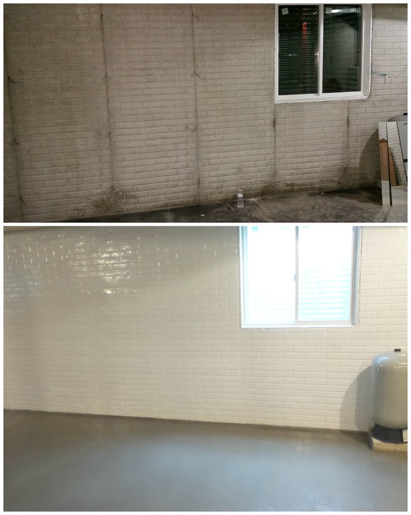 Basement waterproofing and water damage restoration equipment